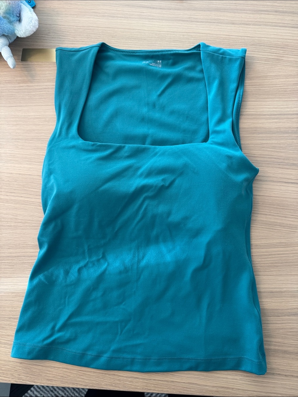 Aerie Teal Square-Neck Tank Top